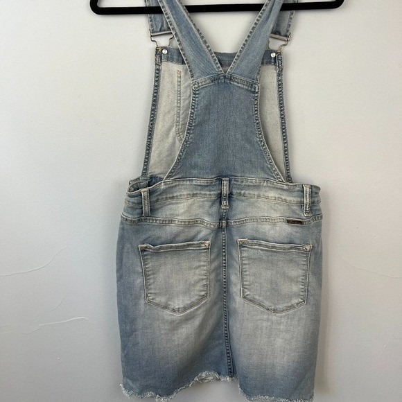 Kancan Estilo Stretch Denim Bib Overall Jumper Dress Size M Festival Summer - Picture 8 of 9